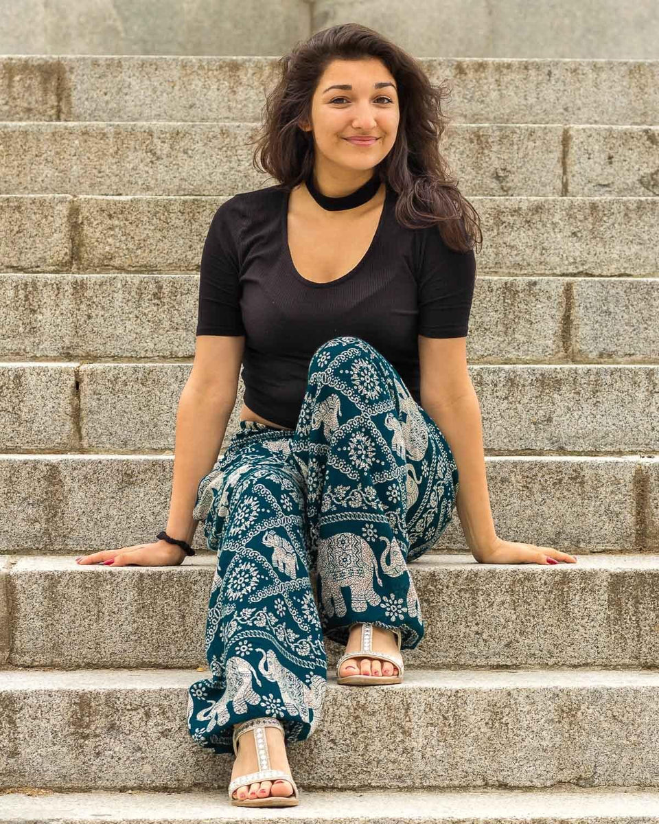 Elephant Trunk Boutique - Olive Palazzo Pants. Olive are fitting