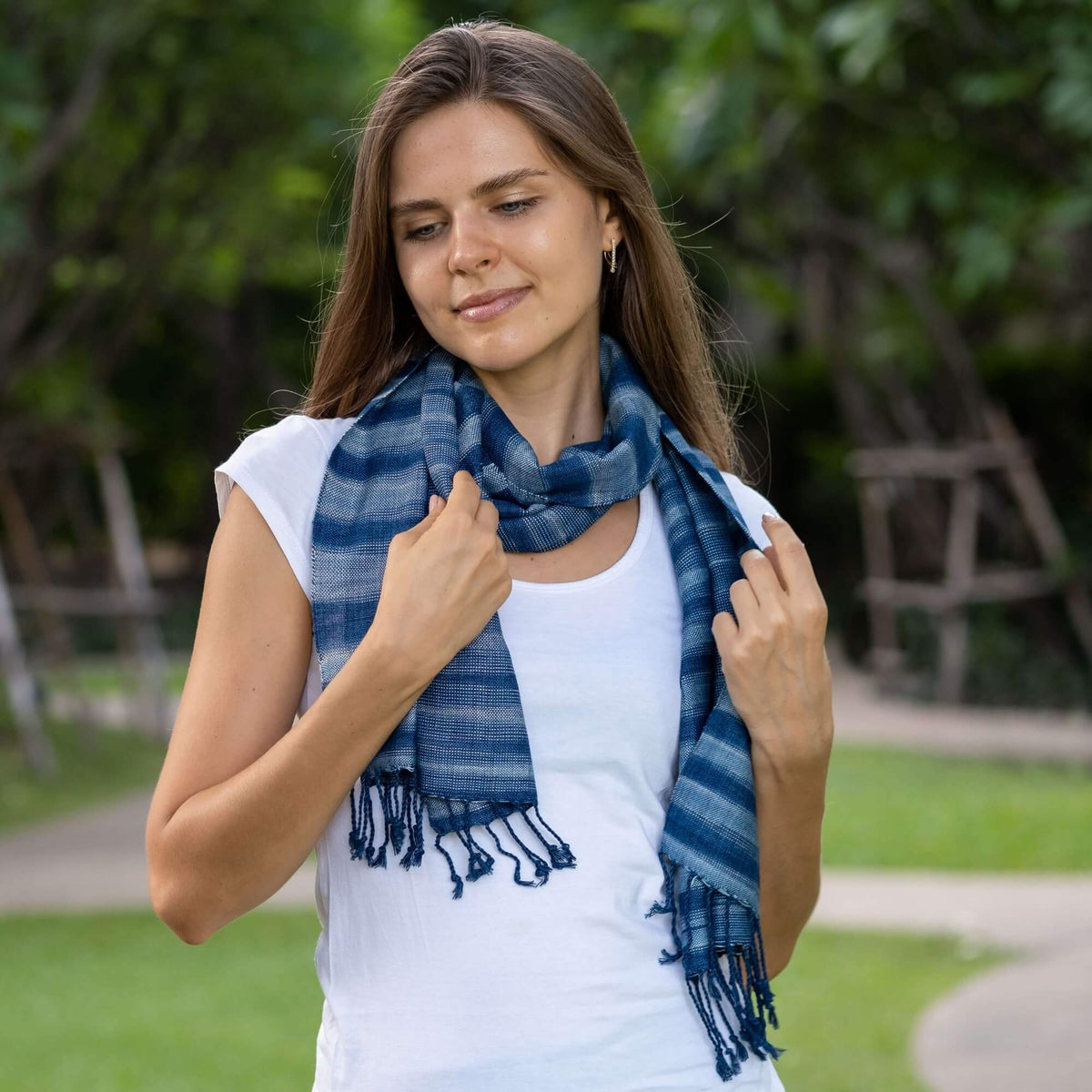 Organic Cotton Conical Indigo Scarf | Hippie-Pants.com – Hippie Pants