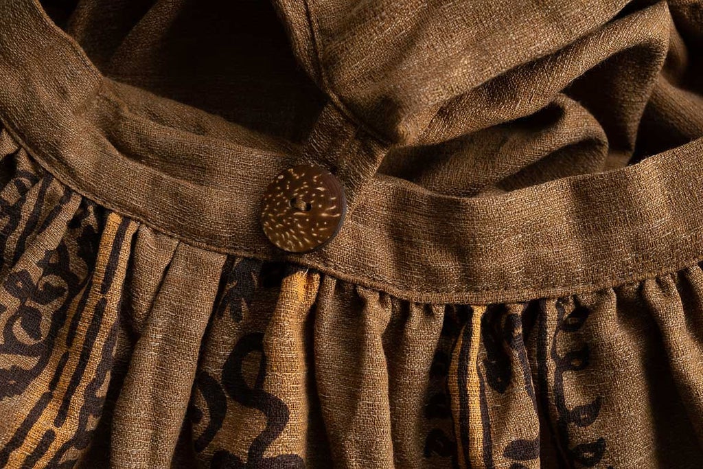 Beige Baggy Casual Pants close up