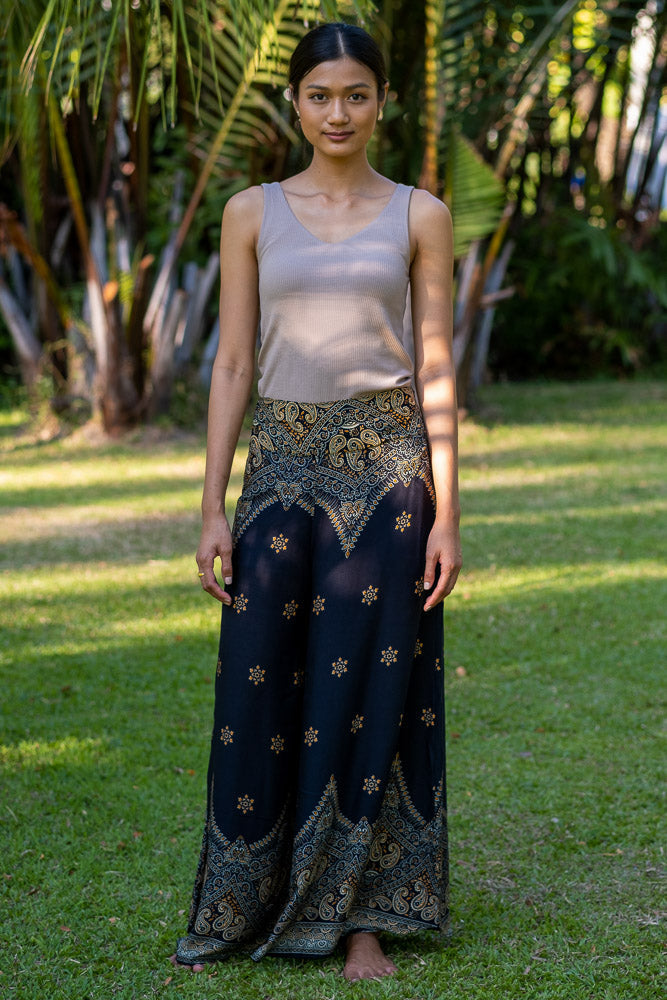 Black Palazzo Pants With Crop Top Store - www.azc.com.co 1694470224