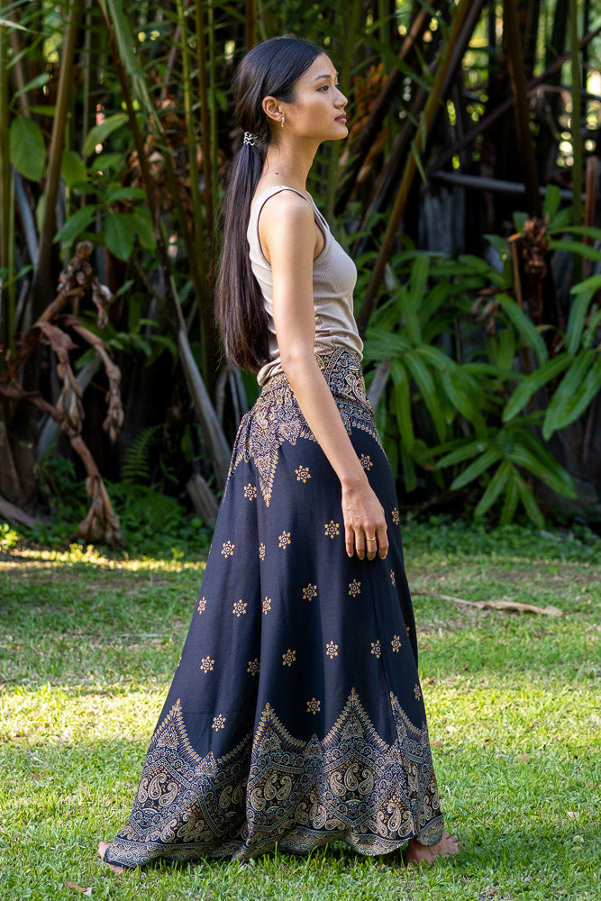 Black Palazzo Star Pants Palazzo Hippie Pants 