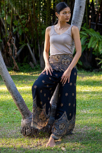 Black Palazzo Star Pants Palazzo Hippie Pants 
