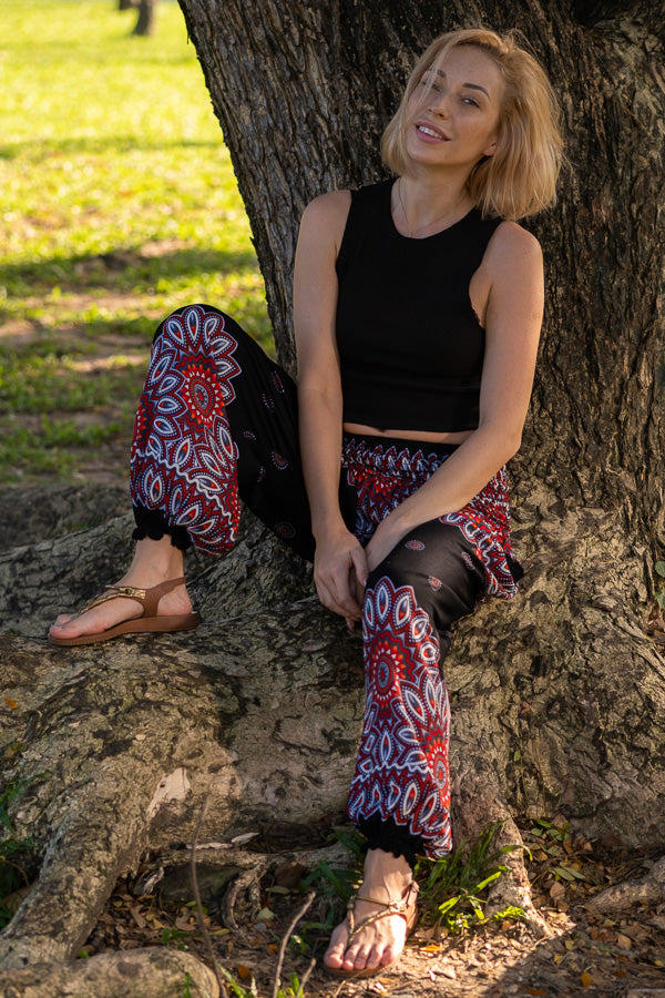 Black Petal PantsYoga Pants