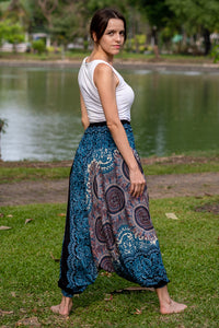 Blue Blossom Pants Harem Pants Hippie Pants 