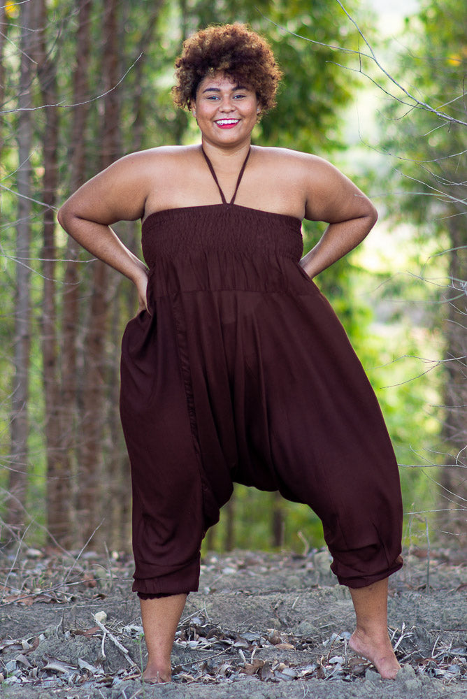 Plus Size Brown Classic Pants Plus Size Hippie Pants 