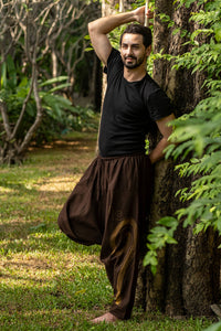 brown baggy pants for men