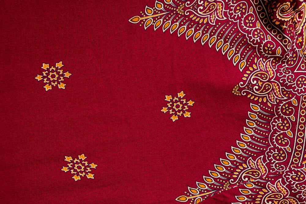 Drawstring Orange Pattern Pants | Wholesale Boho Clothing