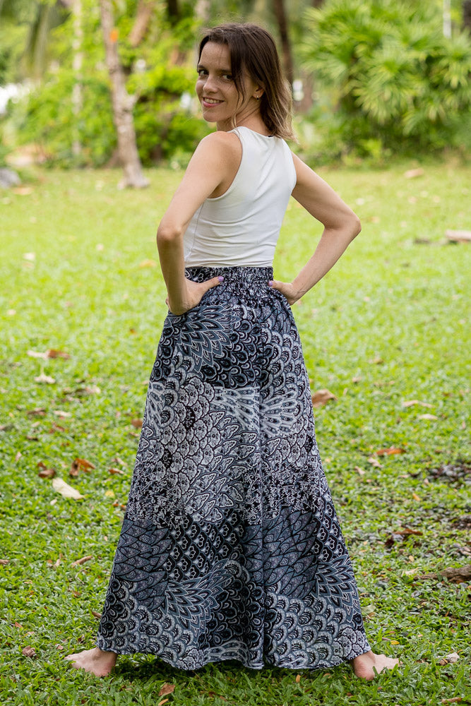 Gray Ripple Palazzo Pants Palazzo Hippie Pants 
