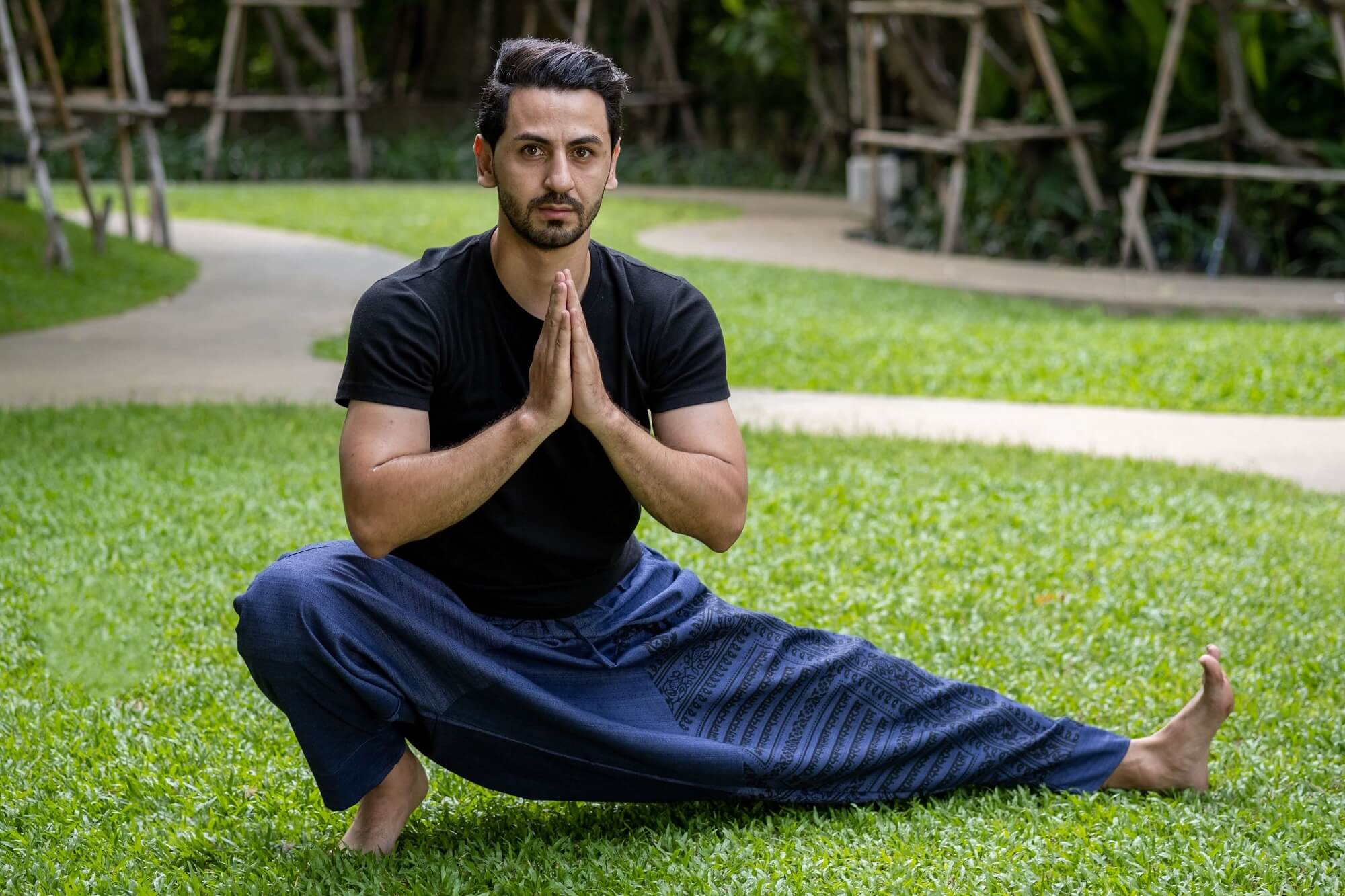 Mahan Pantalon Yoga homme, indigo (Indigo / S)