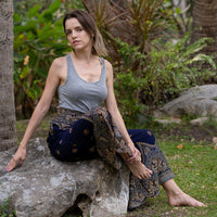 Navy Palazzo Star Pants Palazzo Hippie Pants 