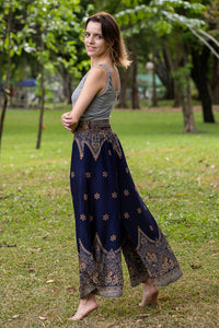 Navy Palazzo Star Pants Palazzo Hippie Pants 