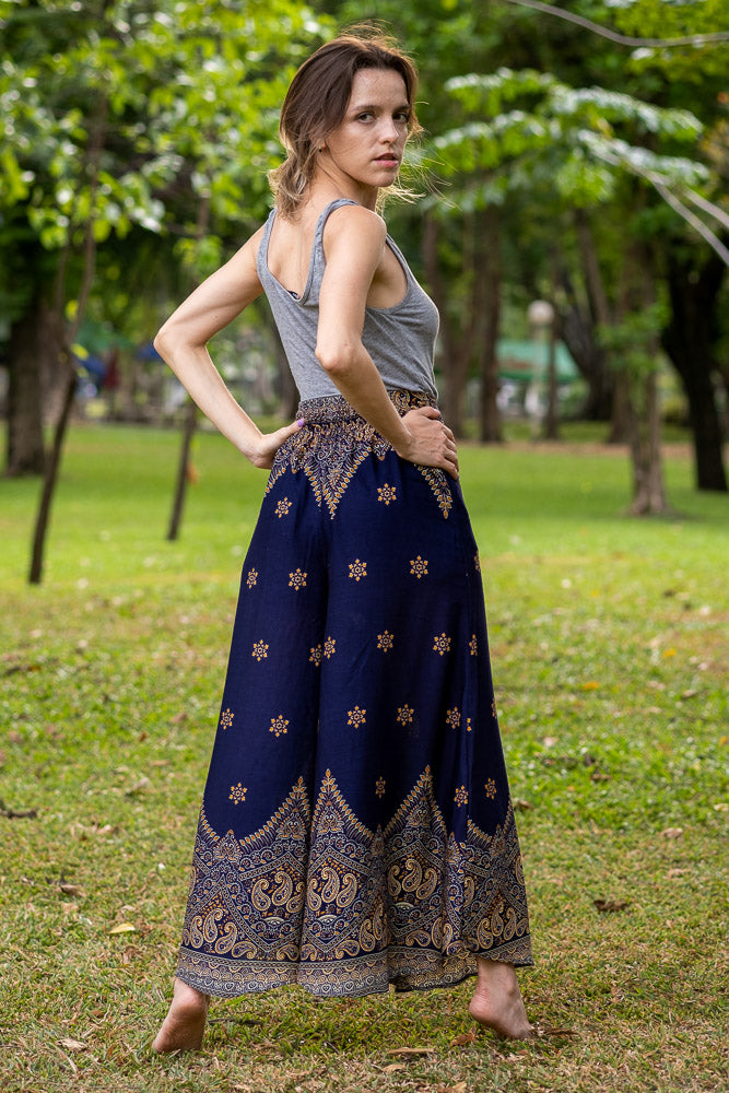 Navy Palazzo Star Pants Palazzo Hippie Pants 