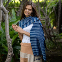 Premium Conical Indigo Scarf