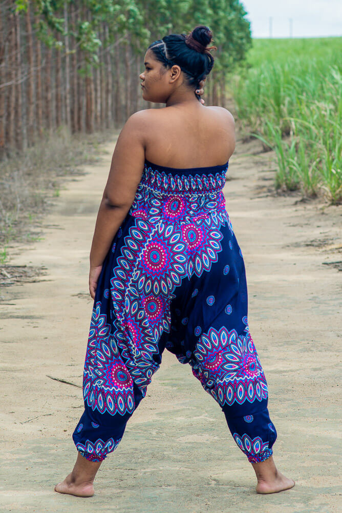 Plus Size Blue Lotus Pants Plus Size Hippie Pants 