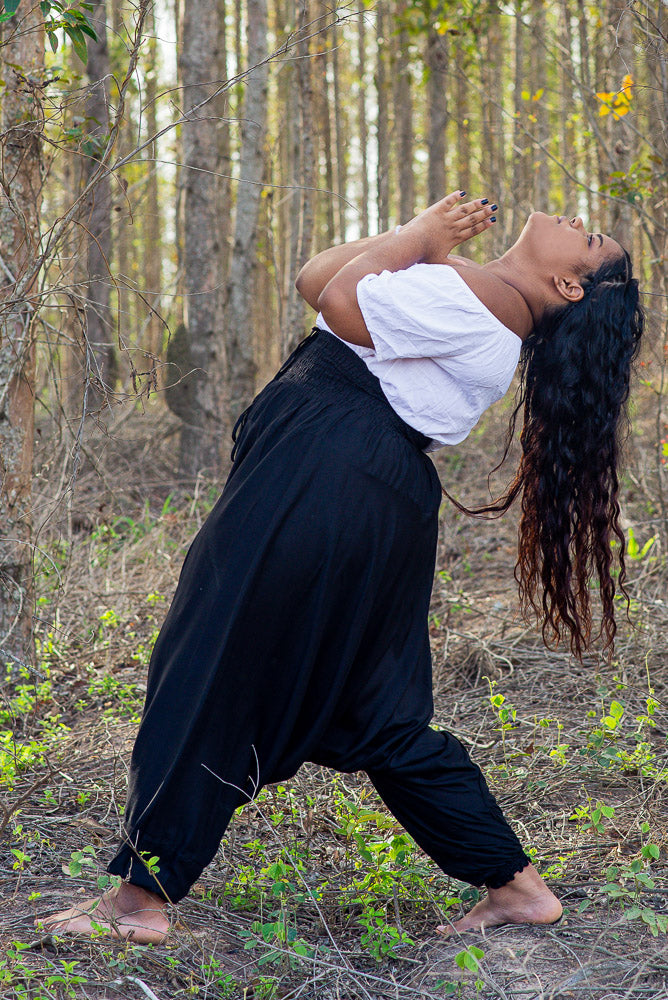 Plus Size Solid Black Harem Pants | Hippie-Pants.com  Hippie Pants