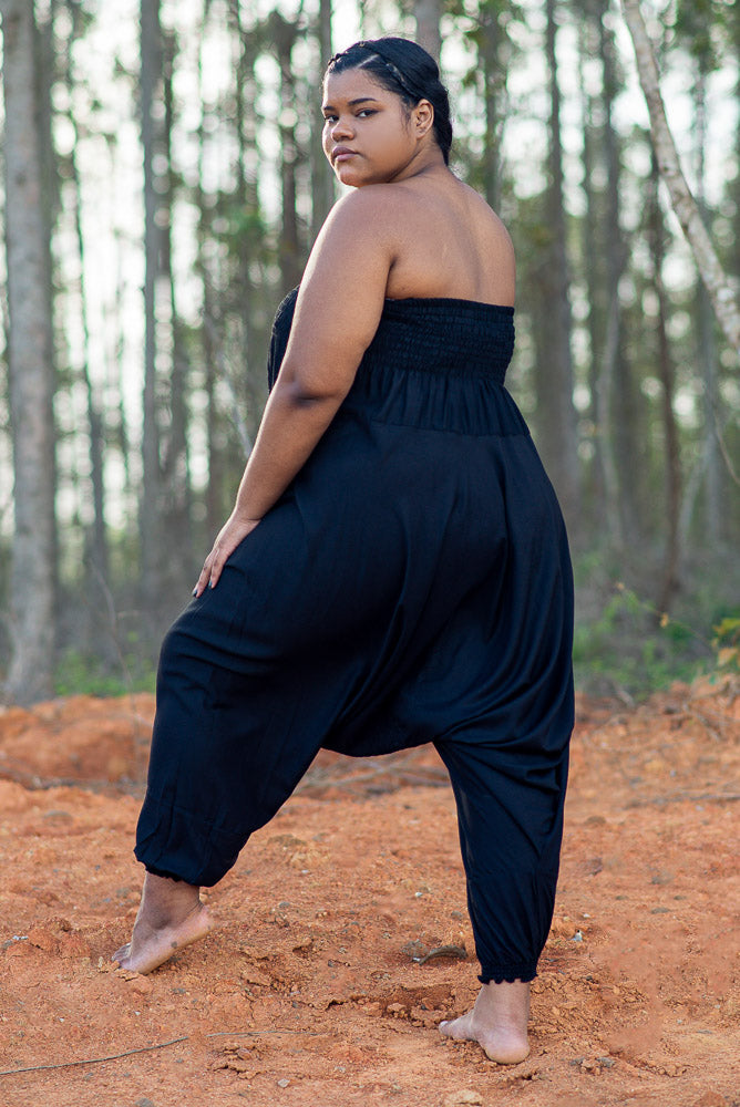 Plus Size Solid Black Harem Pants – Hippie Pants