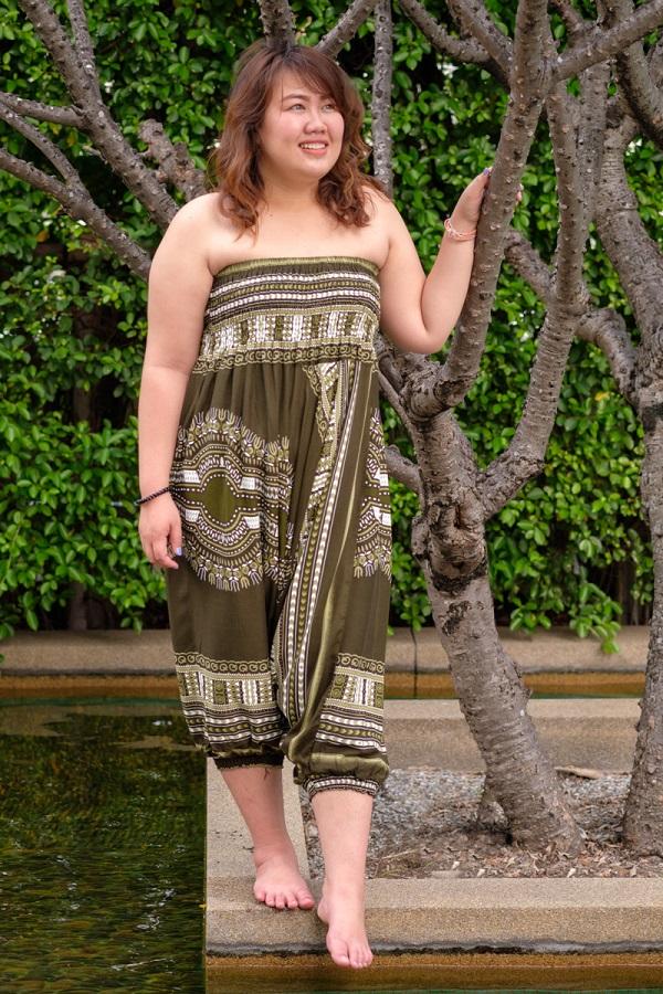 Plus Size Green Thai Hippie Pants