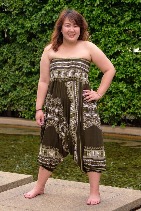 Plus Size Green Thai Hippie Pants