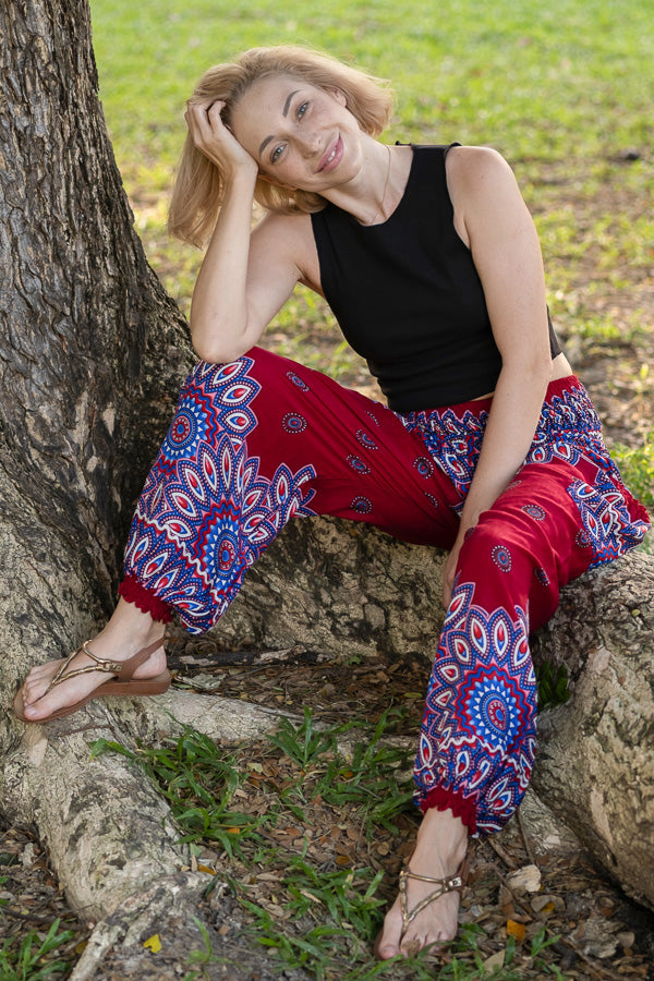Red Petal PantsYoga Pants
