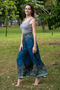 Teal Palazzo Star Pants Palazzo Hippie Pants 