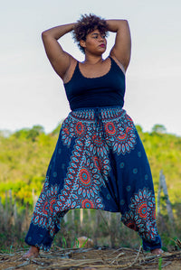 Plus Size Teal Lotus Pants Plus Size Hippie Pants 