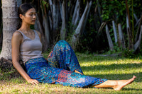 Teal Ripple Palazzo Pants Palazzo Hippie Pants 