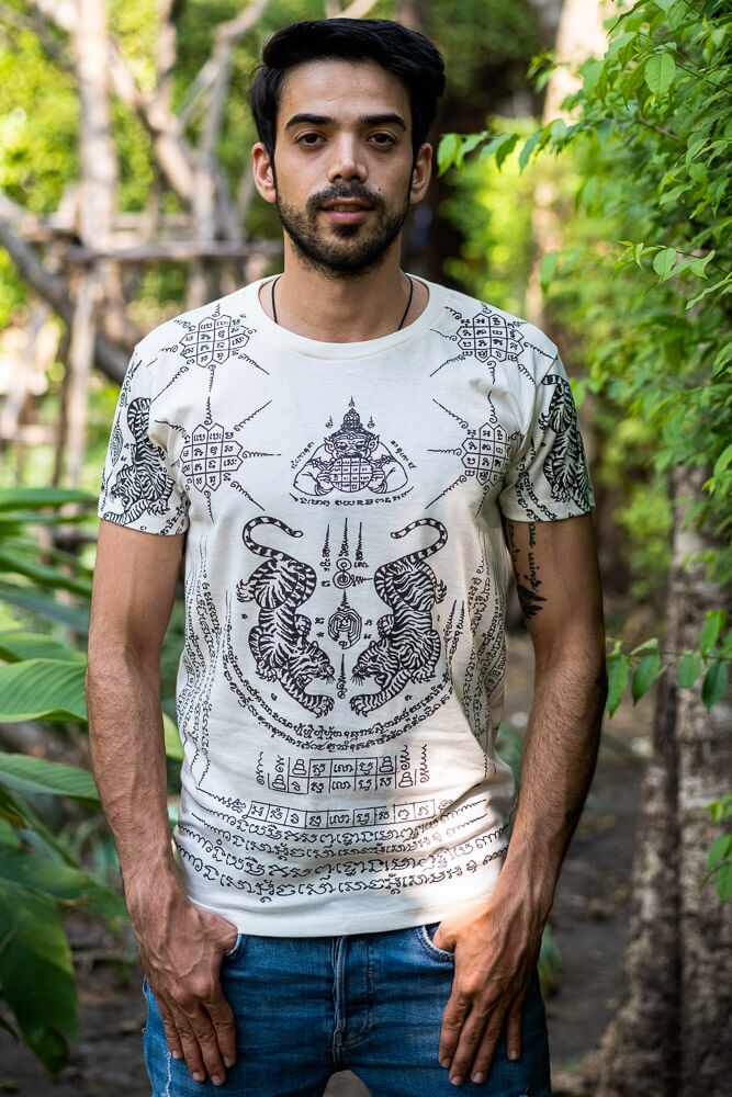 White Twin Tiger T-shirt Shirts Hippie Pants 