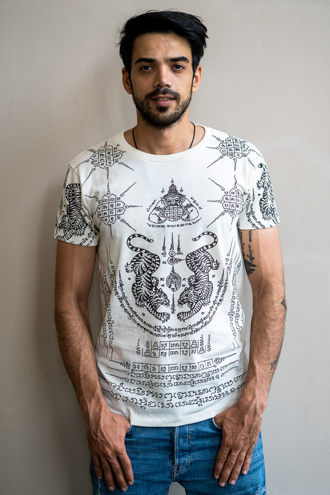 White Twin Tiger T-shirt Shirts Hippie Pants 