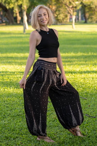 Black Feather PantsYoga Pants