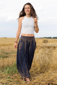 Blue Feather Pants