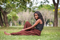 Brown Crystal Pants