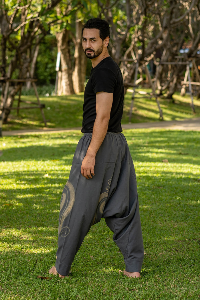 Brown Evolution Harem Pants for Men