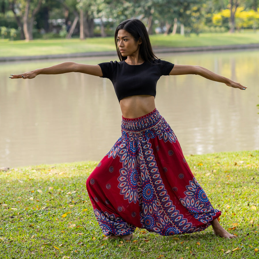 Red Lotus PantsHarem Pants