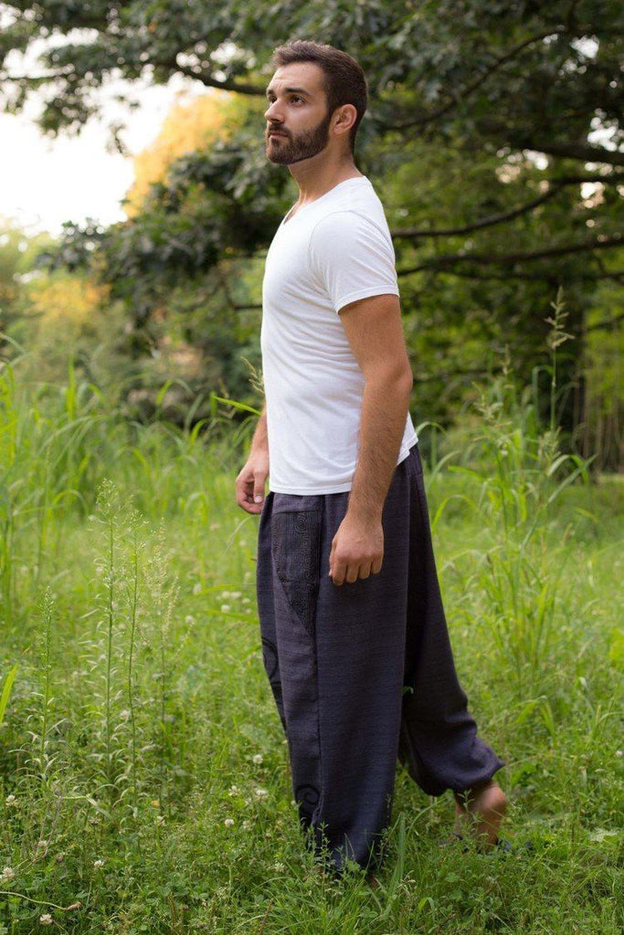 Buy The Standard Harem Yoga Cotton Pyjama Pants for Men  Women  Multicolour  Free Size SKU01025 Black at Amazonin